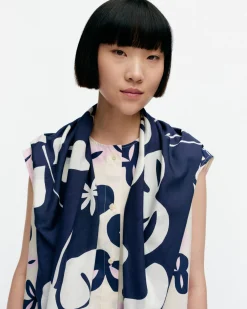 Asusteet Marimekko Ju00E5Hha Nokturno Puuvilla-Silkkisekoitehuivi