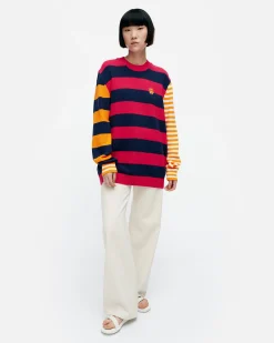 Vaatteet Marimekko Kioski Kesu00E4Koju Maalis Patja Puuvillaneulepaita