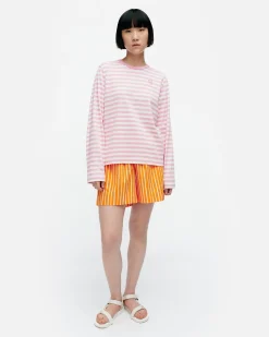 Vaatteet Marimekko Kioski Tasaraita Relaxed Longsleeve Trikoopaita