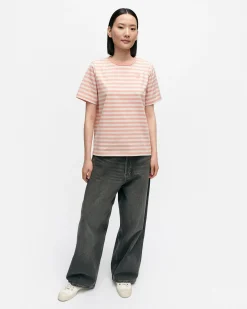 Vaatteet Marimekko Kioski Tasaraita Relaxed Shortsleeve T-Paita