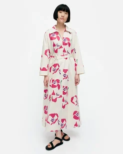 Vaatteet Marimekko Perenna Helakka Puuvillapopliinimekko